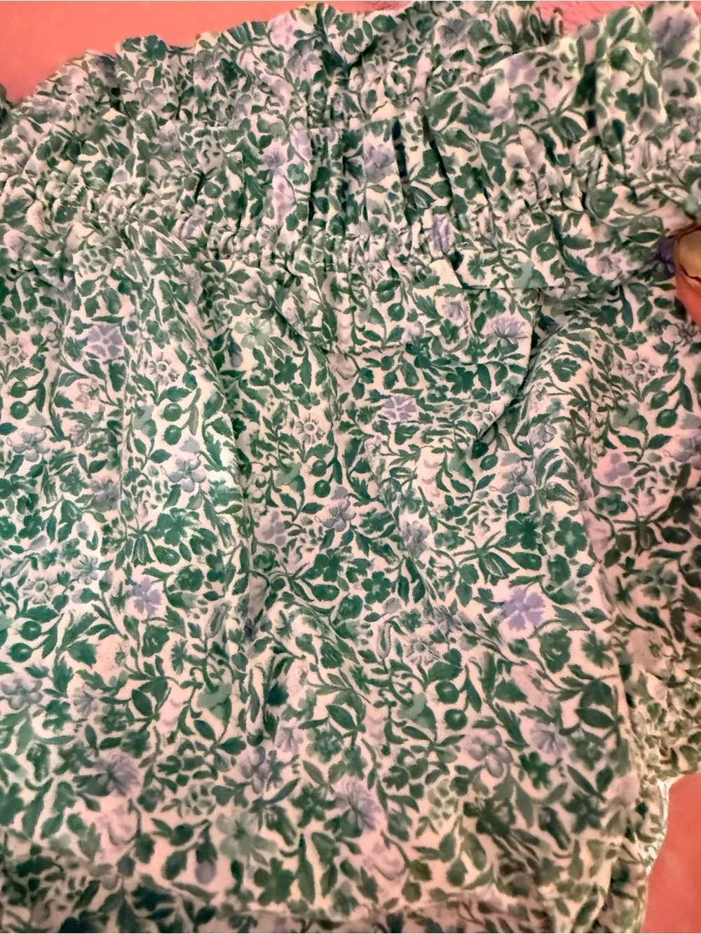 Pepa London Green Floral Print Bloomers Diaper Cover, size 2Y